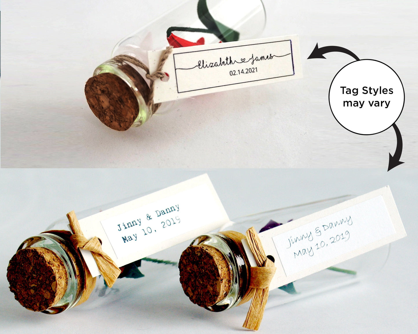 Personalized Clear Origami Crane Duo – Wedding Gift for Couples / Paper Anniversary Keepsake & Christmas Ornament