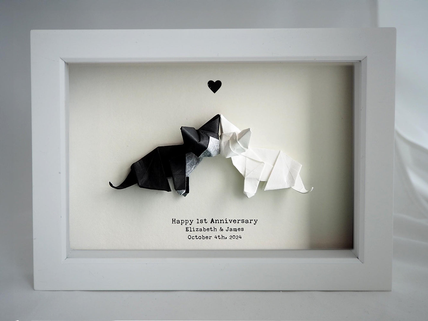 I’d Live 9 Lives With You – Origami Cat Wall Art for Couples, Personalized Home Decor, Cat Lovers Keepsake