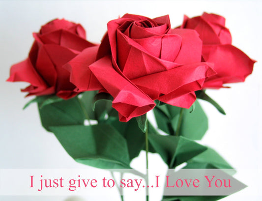 Origami Rose Bunch: Handmade Japanese Paper Flowers