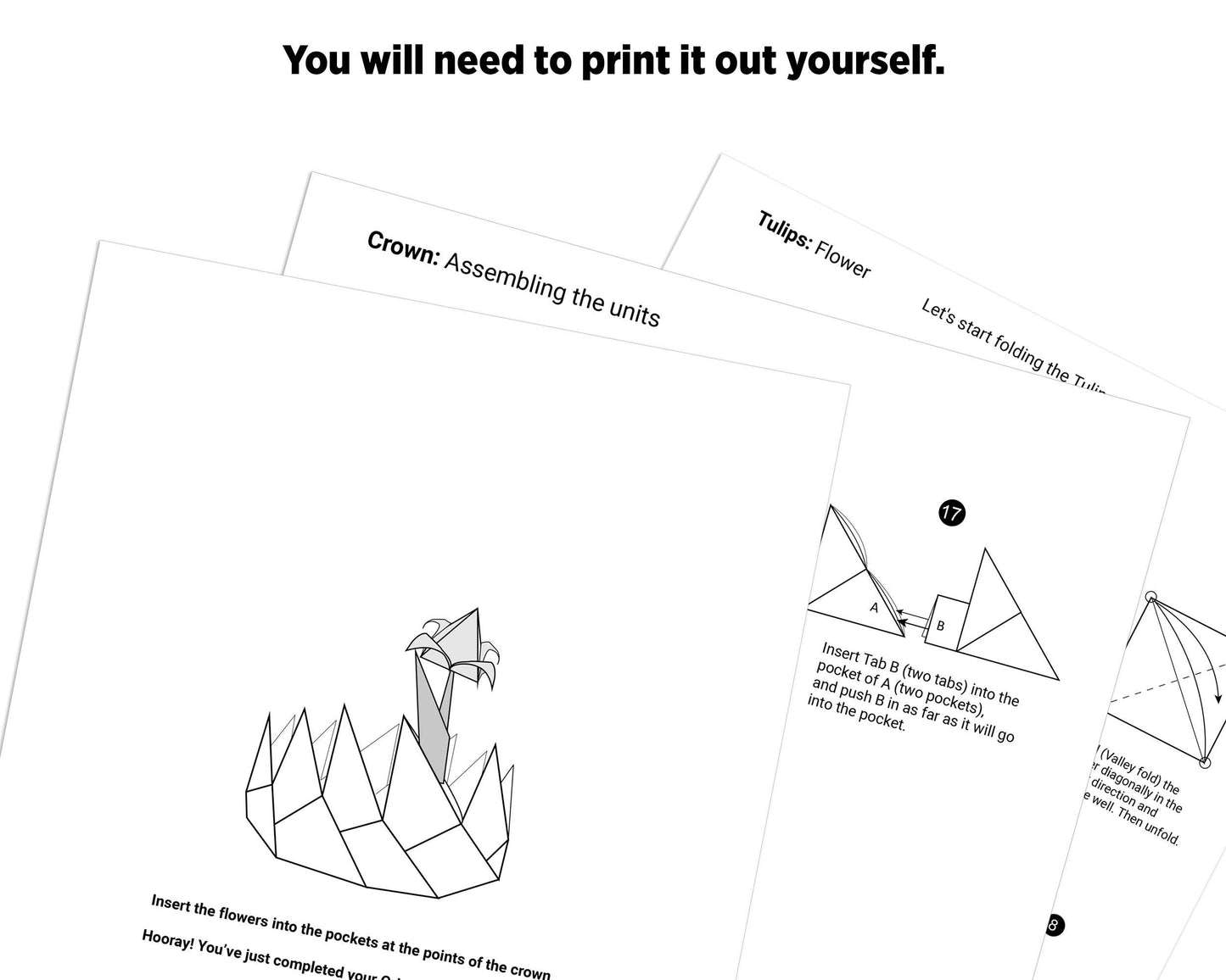 Easy Origami Flower Crown for Kids – Step-by-Step PDF Instructions