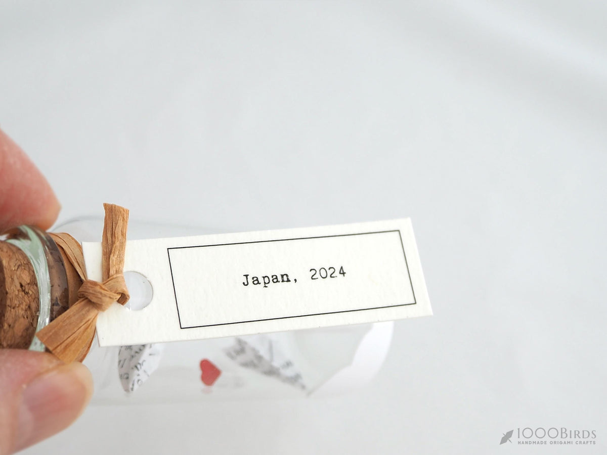 Origami Airplane Bottle: 'I Love You' Keepsake Gift