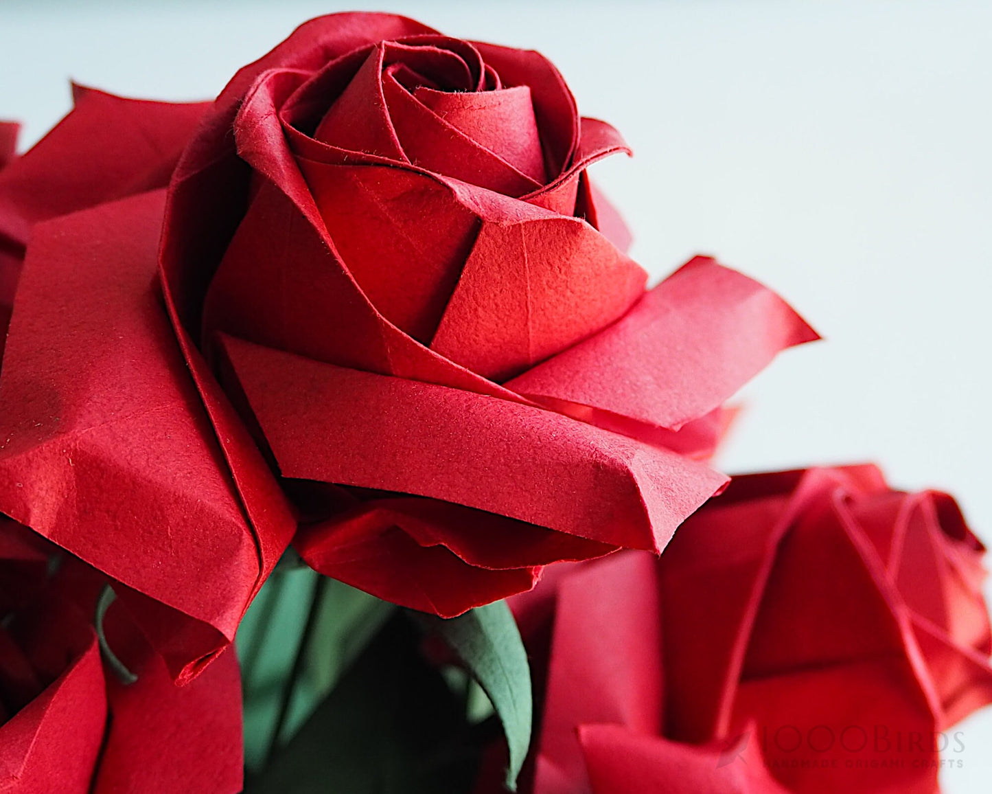 Red Origami Rose Bouquet, Japanese Paper Flower, Valentine's Day Gift