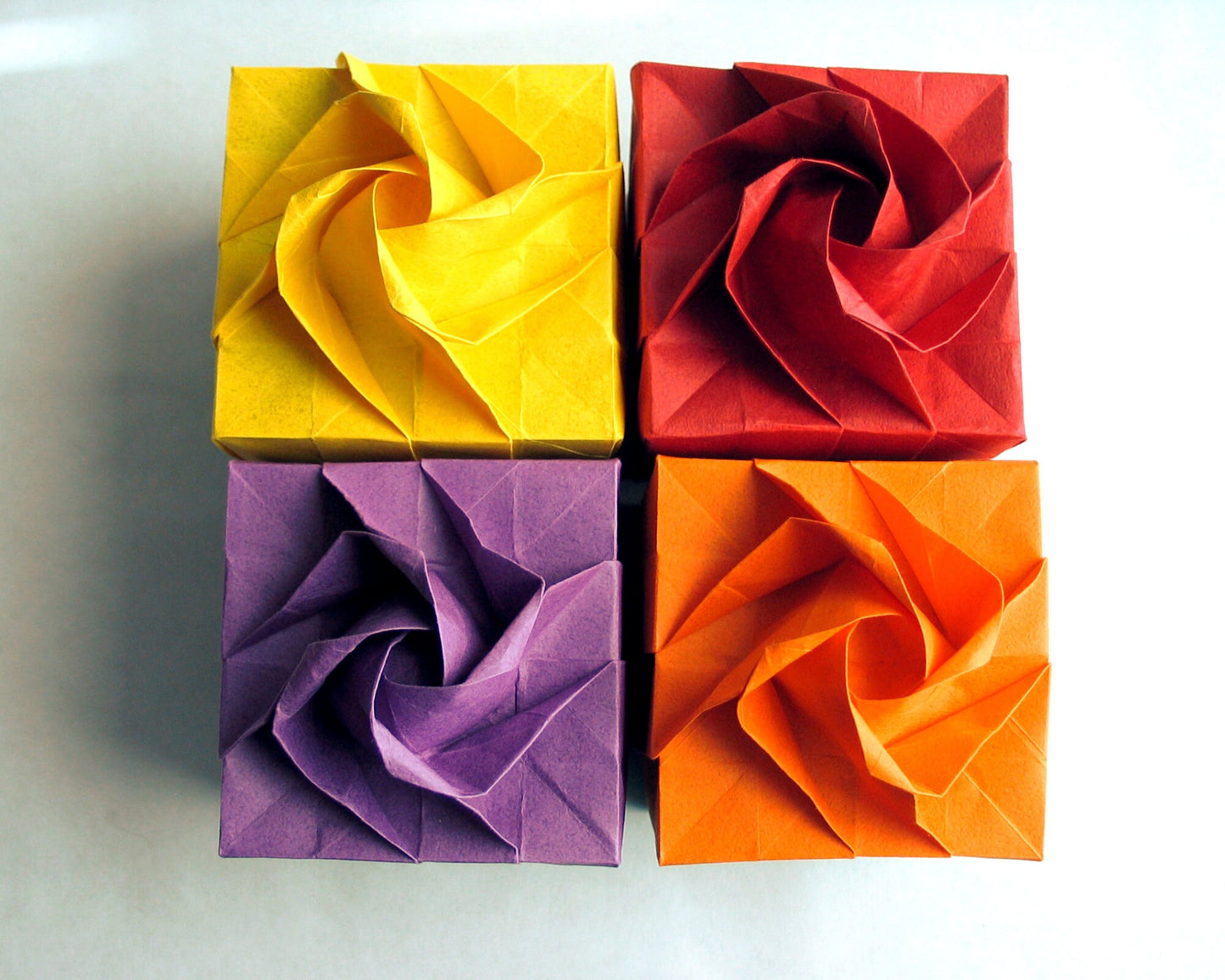 Rose Empty Gift Box, Origami Rose Box, Paper Box Set, 3d Origami, Origami Flowers, Floral Gift Box, Origami Decor, Engagement Box