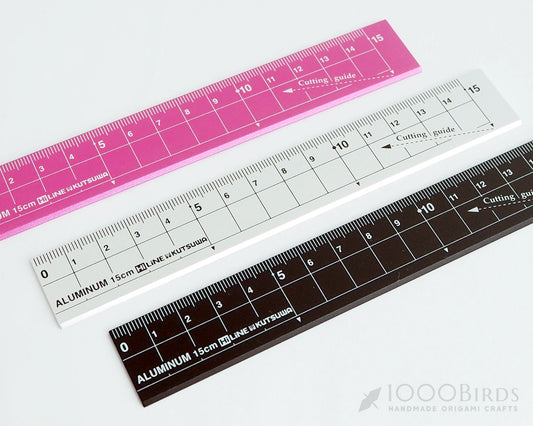 Paper Craft Aluminum Ruler Cutter, Paper Craft Tool, Origami Tool, Supply & Tool, Kutsuwa HiLiNE Ruler, Japanese Ruler (READY-TO-SHIP)