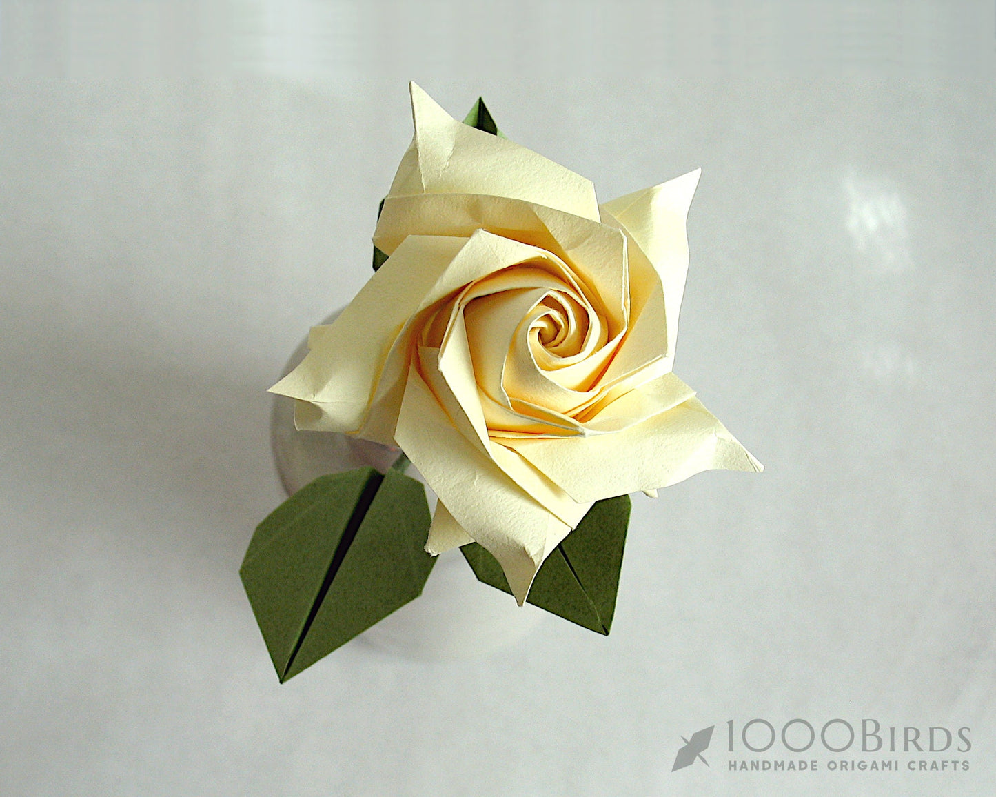 Pointed Petal Origami Paper Rose, Single Paper Rose, Paper Flower, Just Because Gift, Everyday Gift, Gift for Wife, Gift for Her