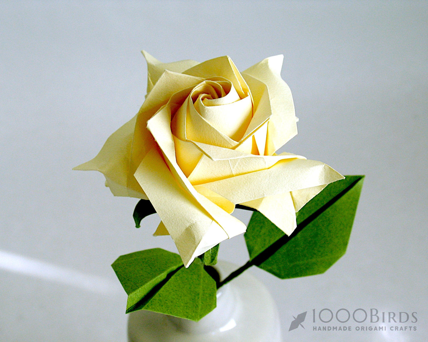 Pointed Petal Origami Paper Rose, Single Paper Rose, Paper Flower, Just Because Gift, Everyday Gift, Gift for Wife, Gift for Her