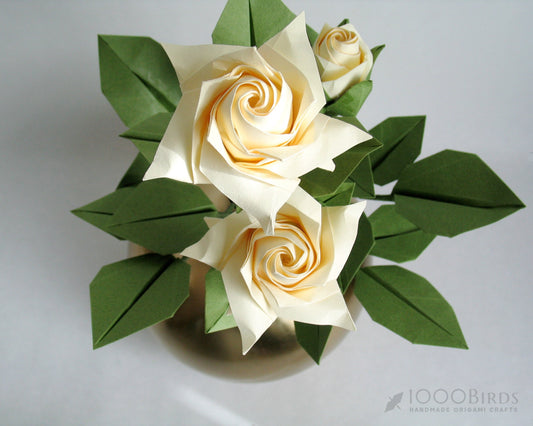 Long Stem Rose Bouquet, Paper Rose Bouquet, Origami Rose Bouquet, 3 Long Stems, Paper Flower Bouquet, Rose Flower Eternal, Paper Sculpture