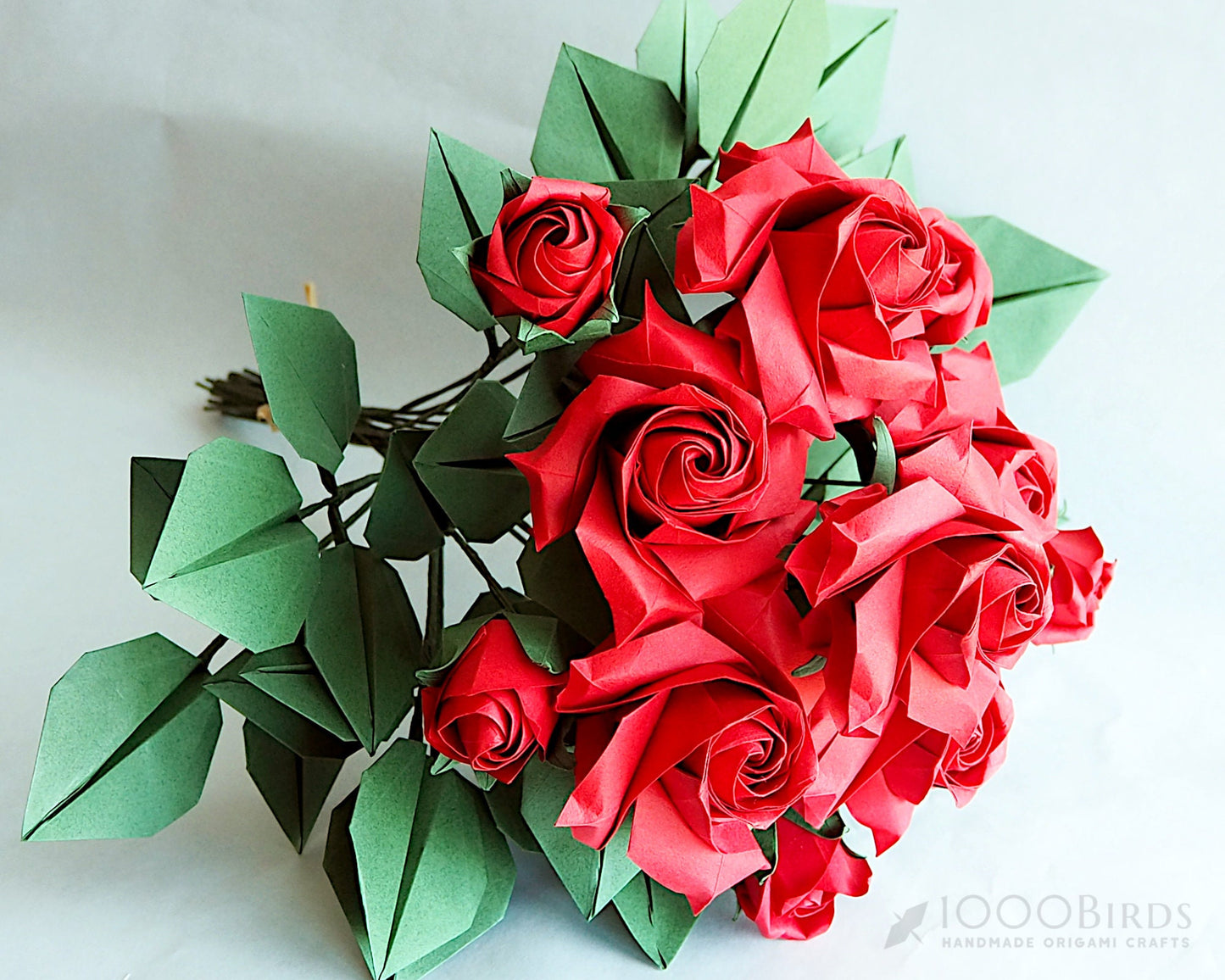 Valentine's Day Rose, Origami Paper Rose, Flower Bouquet, Origami Decoration, Anniversary Gift, Gift for Her