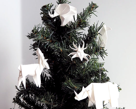 Unique Origami Paper Animal Ornament Hanging Decoration for Your Christmas Tre and Nursing Hanging Decor